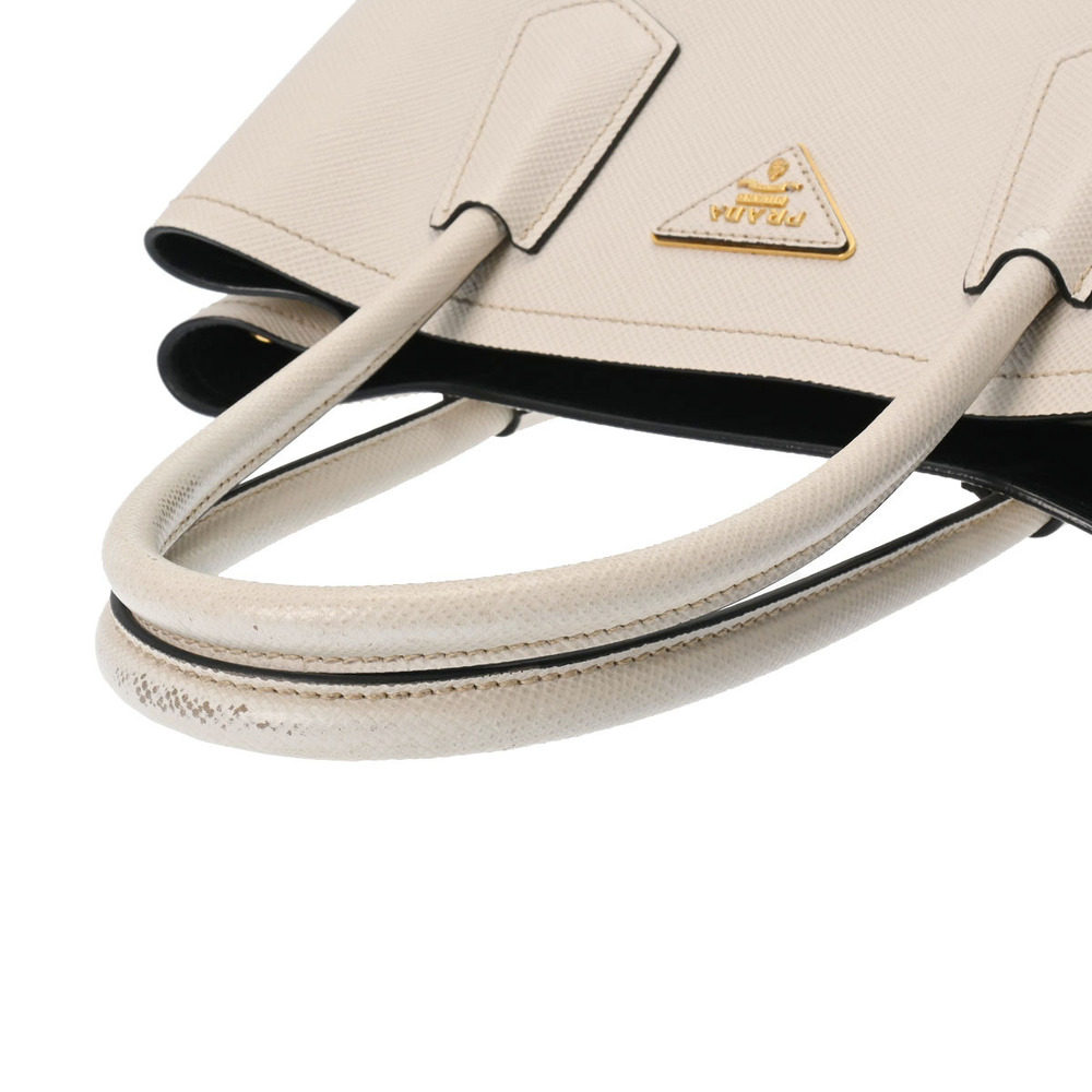 Prada Off Tote White Saffiano Bag - Picture 3 of 11